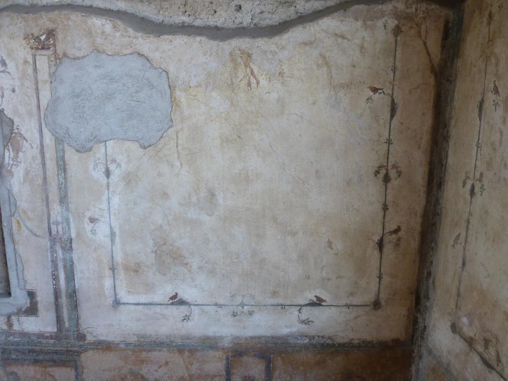 Stabiae, Villa Arianna, September 2015. Room 12, west wall in north-west corner.