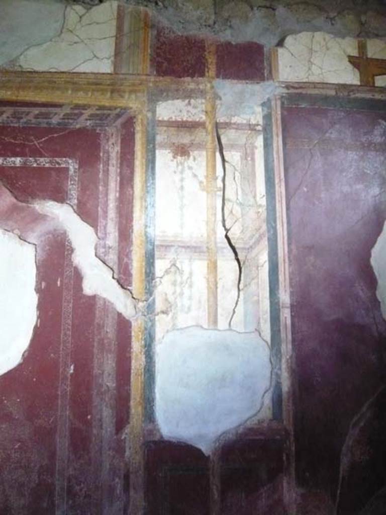 Stabiae, Villa Arianna, May 2010. Room 5, panel from south end of east wall. Photo courtesy of Buzz Ferebee.