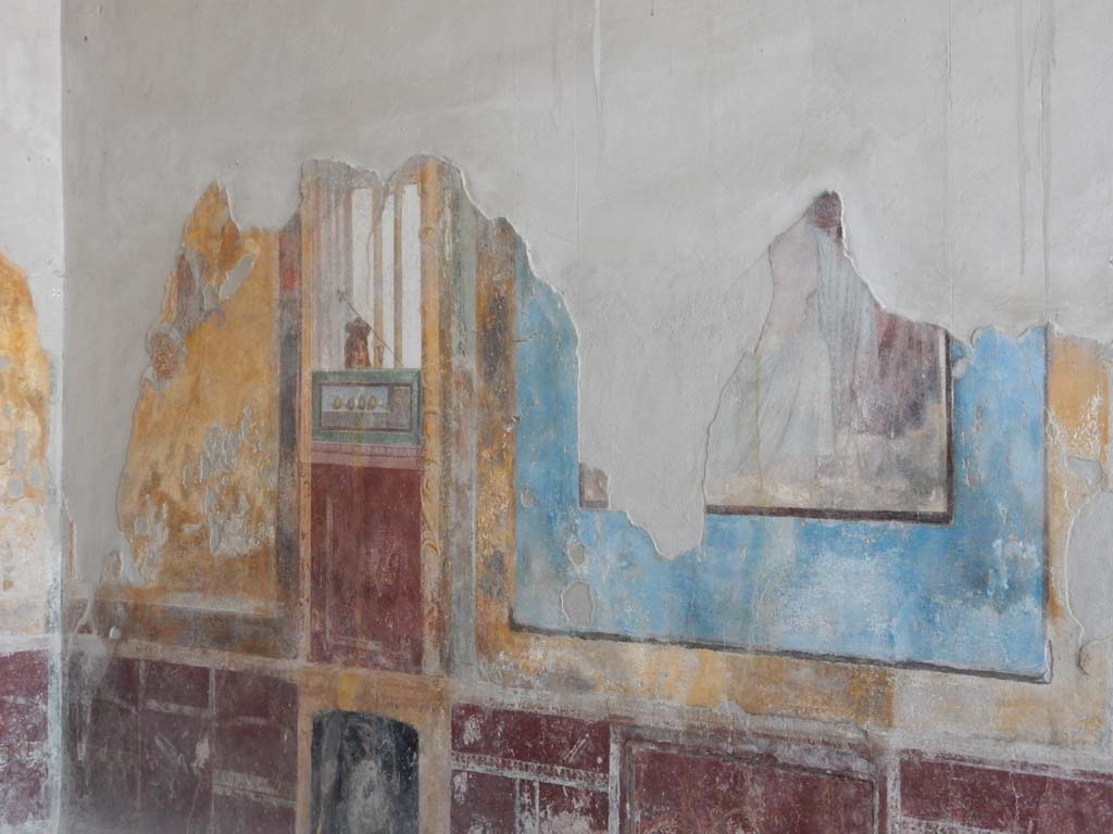 Stabiae, Villa Arianna, June 2019. Room 3, south end of west wall. Photo courtesy of Buzz Ferebee.