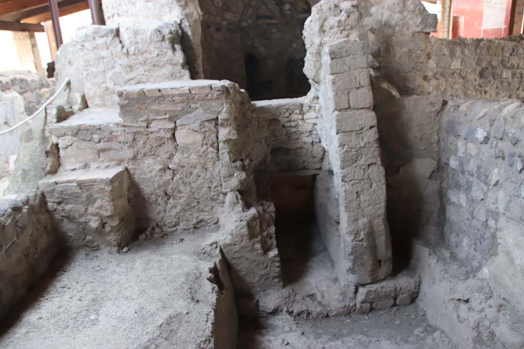 Stabiae, Villa Arianna, September 2021. 
Room 28, looking south towards area 30, the laconicum (sauna). Photo courtesy of Klaus Heese.
