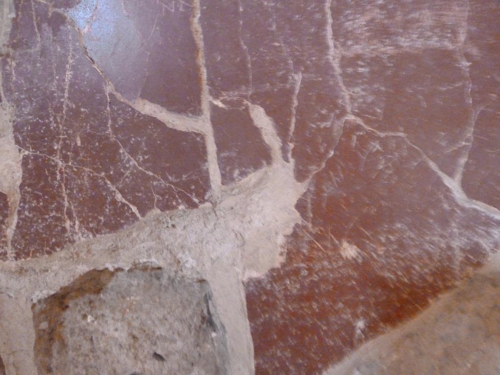 Stabiae, Villa Arianna, September 2015. W.28, panel on south wall below graffiti.