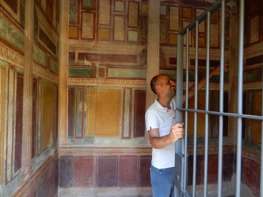 Stabiae, Villa Arianna, June 2019. Room 45, looking north through doorway. Photo courtesy of Buzz Ferebee.