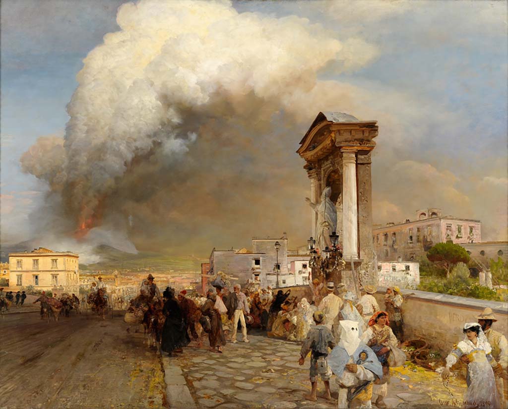 Vesuvius Eruption 1872 by Oswald Achenbach 1890.