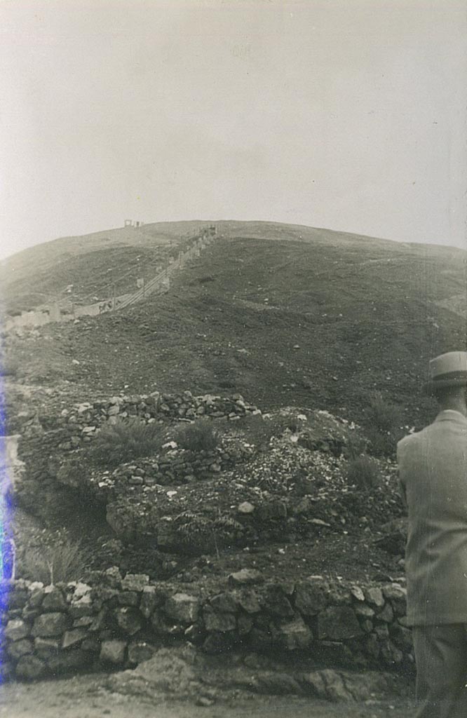 Vesuvius, 1934. View to summit with funicular. Photo courtesy of Rick Bauer.