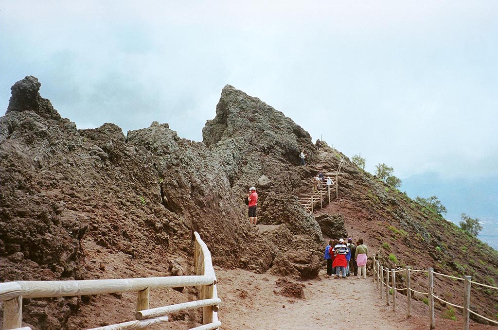 Vesuvius, June 2010. Path at rim, in the sun. Photo courtesy of Rick Bauer.