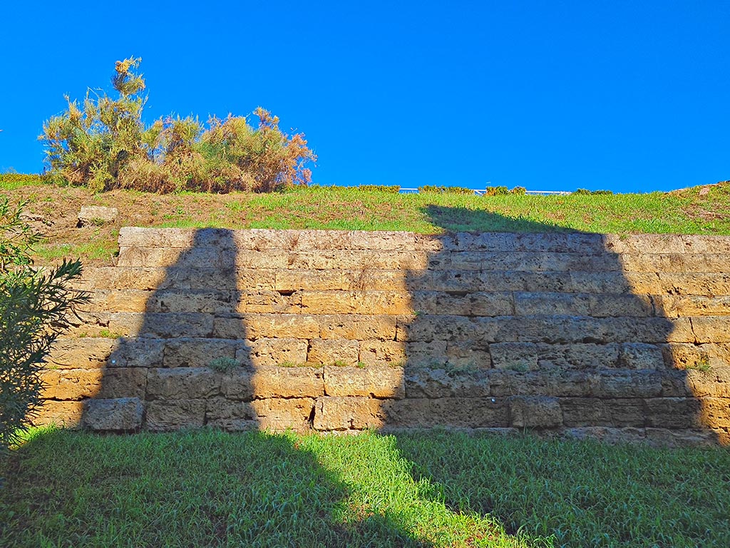 City Walls on south side, Pompeii. October 2024. City Walls on west side of Nocera Gate. Photo courtesy of Giuseppe Ciaramella.